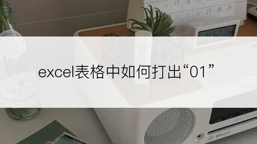 excel表格中如何打出“01”