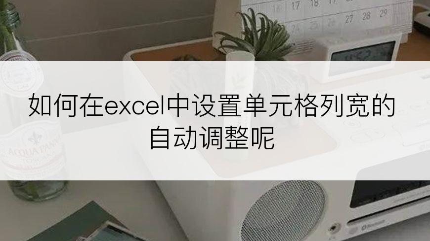 如何在excel中设置单元格列宽的自动调整呢