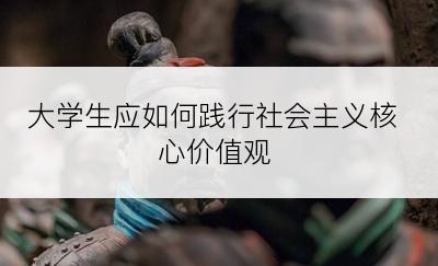 大学生应如何践行社会主义核心价值观