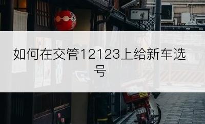 如何在交管12123上给新车选号