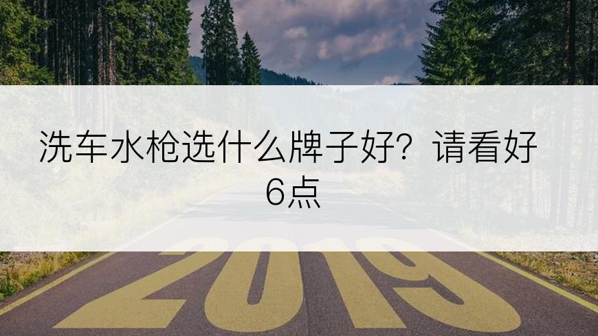 洗车水枪选什么牌子好？请看好6点