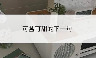 可盐可甜的下一句