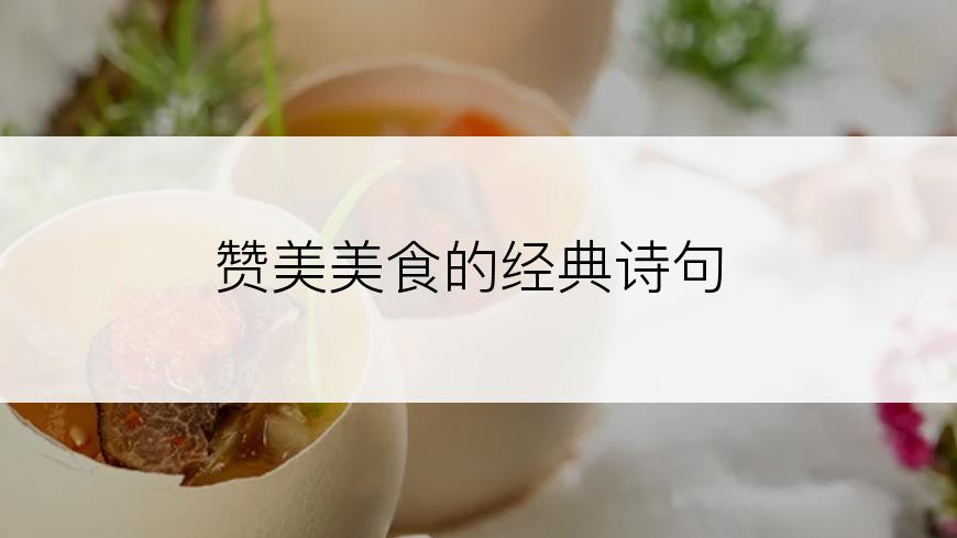 赞美美食的经典诗句