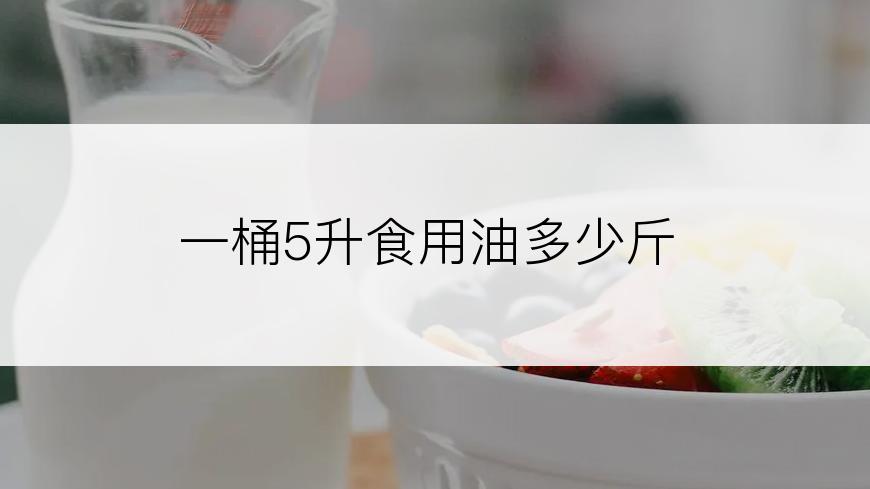 一桶5升食用油多少斤