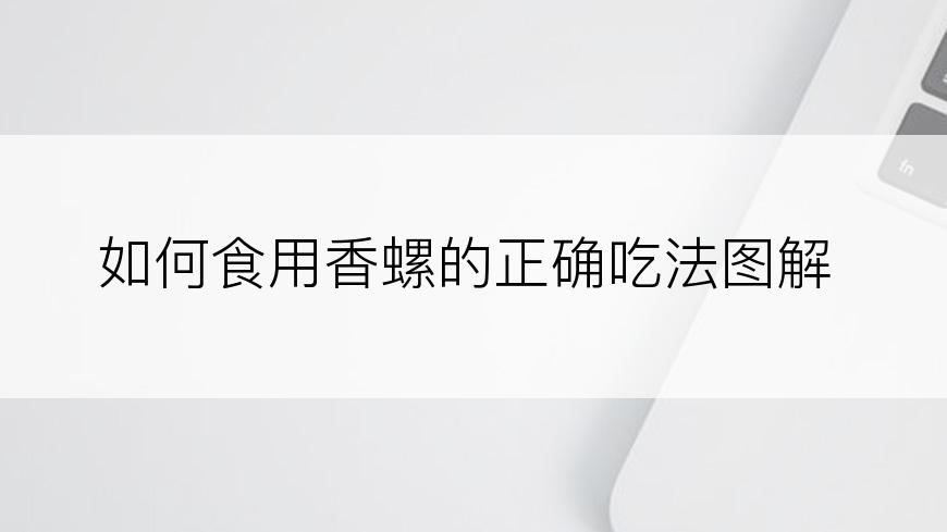 如何食用香螺的正确吃法图解