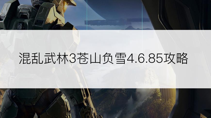 混乱武林3苍山负雪4.6.85攻略