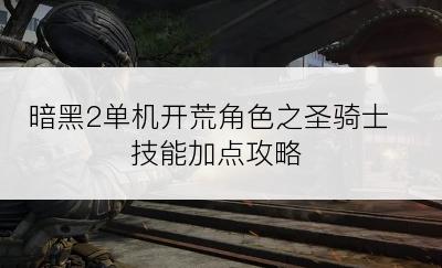 暗黑2单机开荒角色之圣骑士技能加点攻略