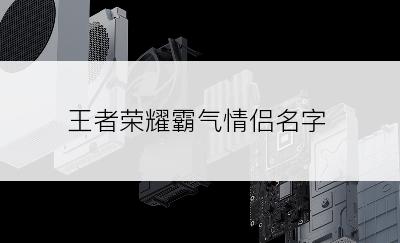 王者荣耀霸气情侣名字