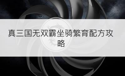 真三国无双霸坐骑繁育配方攻略