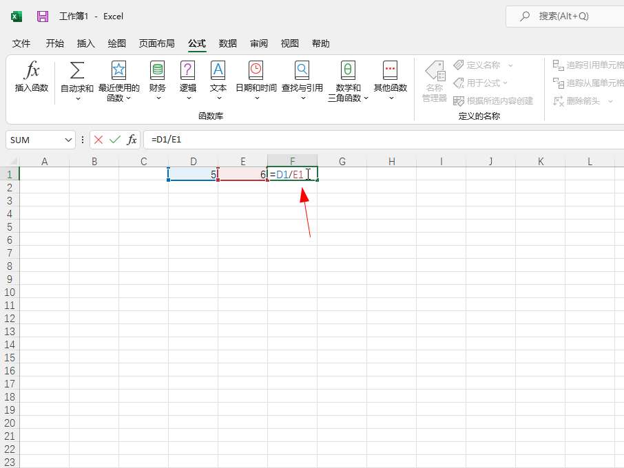 excel求百分比函数公式