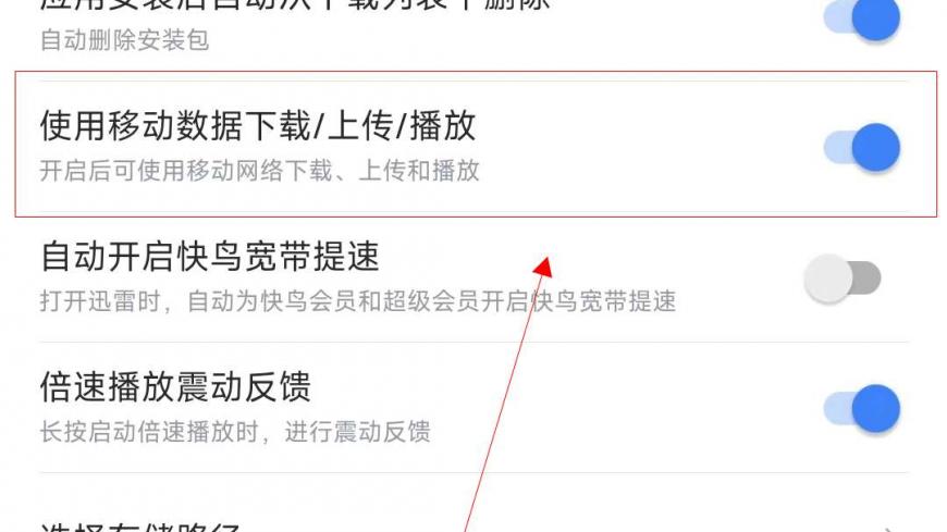手机迅雷怎么关闭移动流量下载