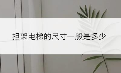 担架电梯的尺寸一般是多少