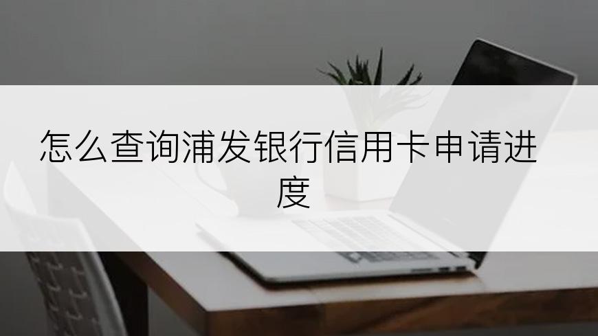 怎么查询浦发银行信用卡申请进度