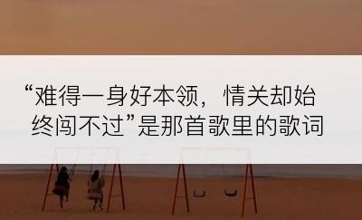 “难得一身好本领，情关却始终闯不过”是那首歌里的歌词