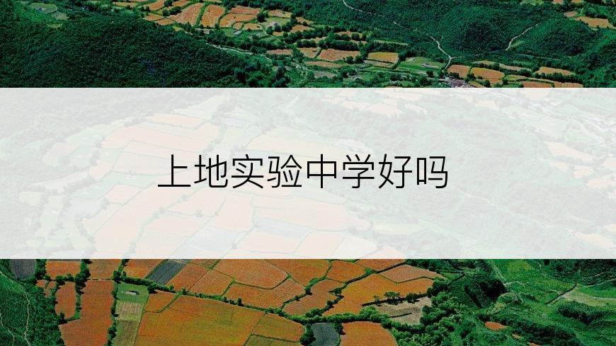 上地实验中学好吗