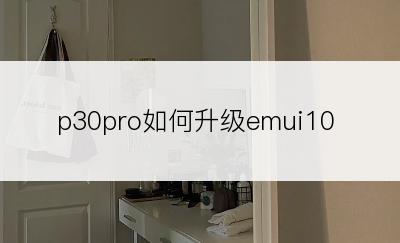 p30pro如何升级emui10