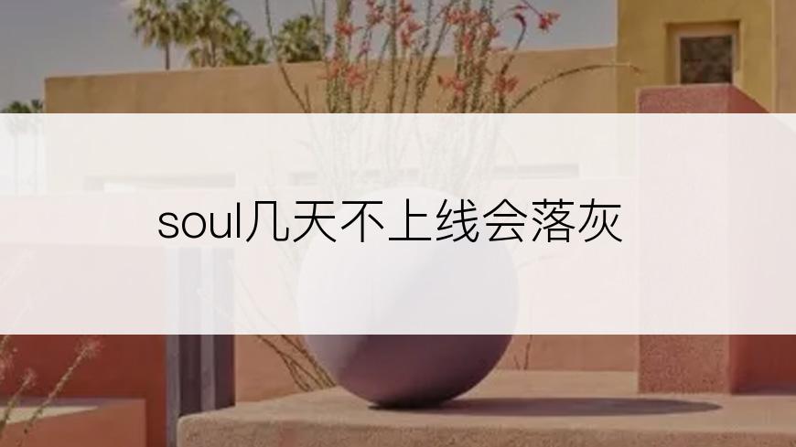 soul几天不上线会落灰