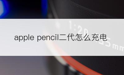 apple pencil二代怎么充电