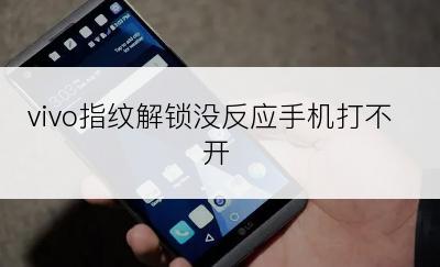 vivo指纹解锁没反应手机打不开