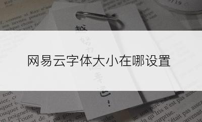 网易云字体大小在哪设置