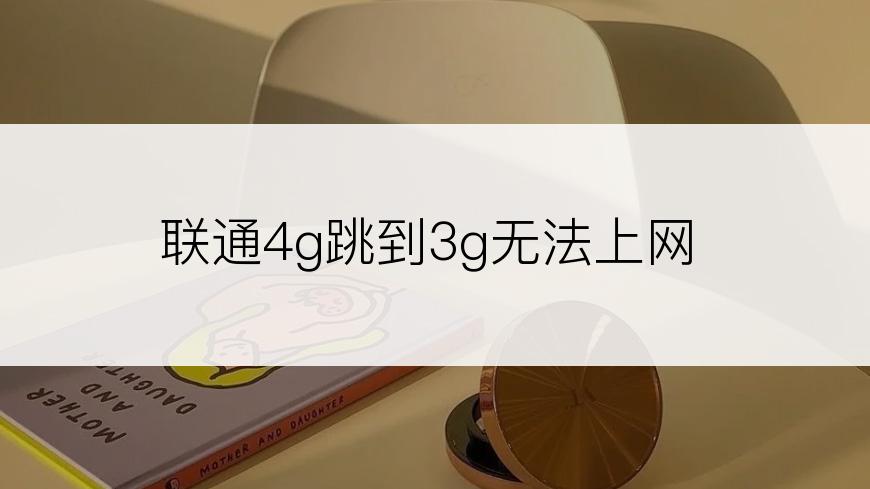 联通4g跳到3g无法上网