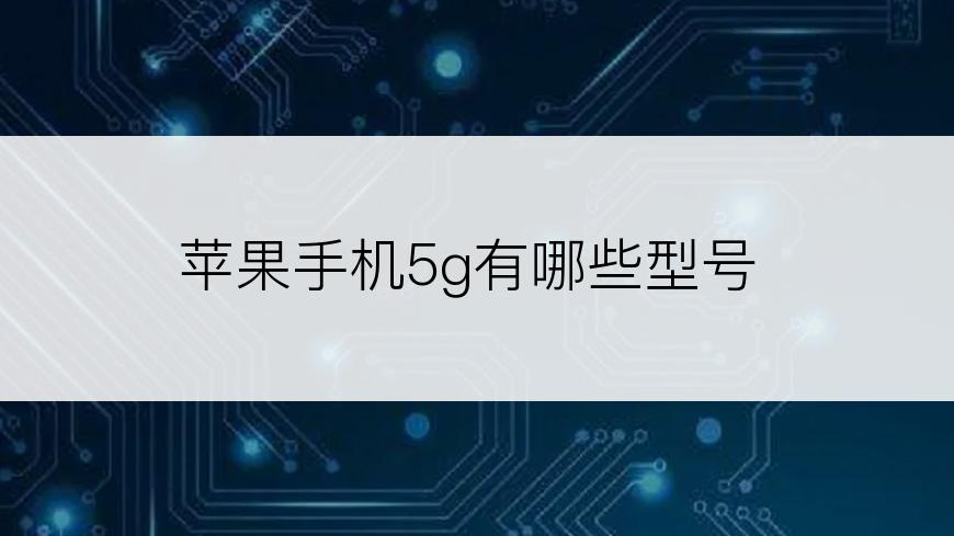 苹果手机5g有哪些型号