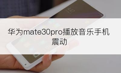 华为mate30pro播放音乐手机震动