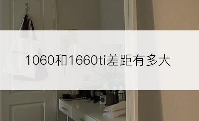 1060和1660ti差距有多大