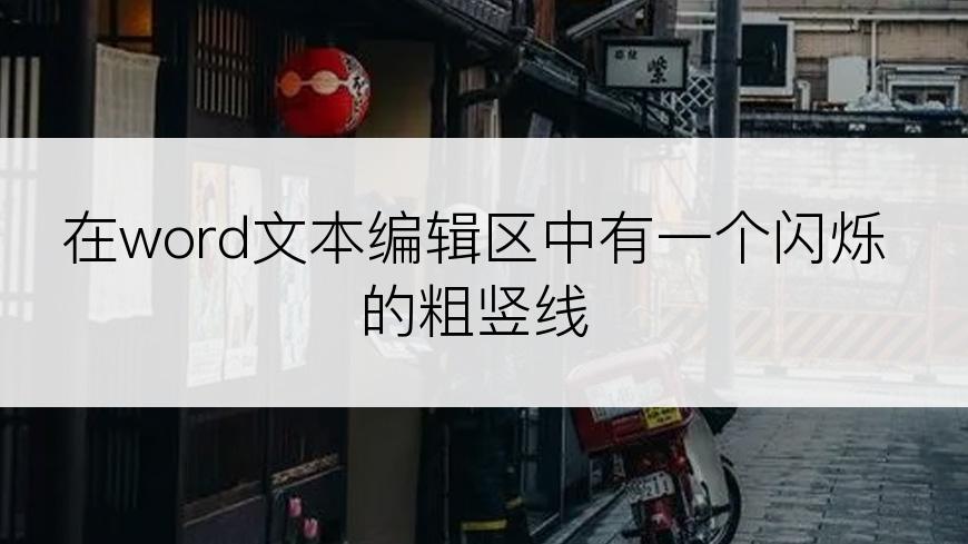 在word文本编辑区中有一个闪烁的粗竖线