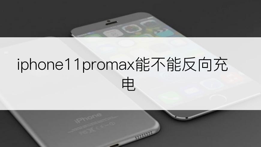 iphone11promax能不能反向充电