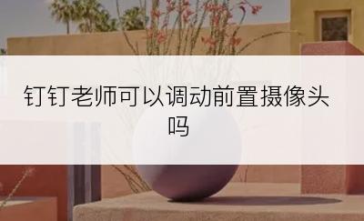 钉钉老师可以调动前置摄像头吗