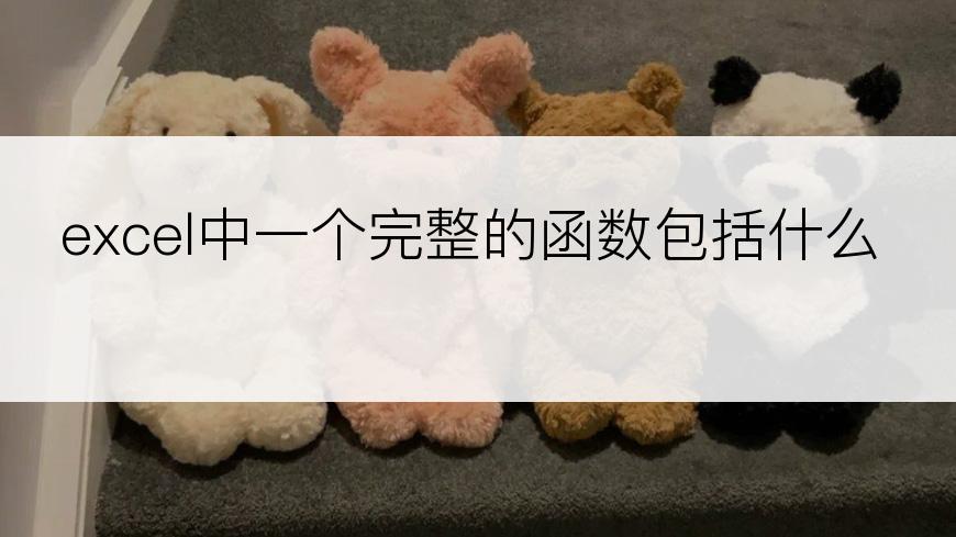 excel中一个完整的函数包括什么