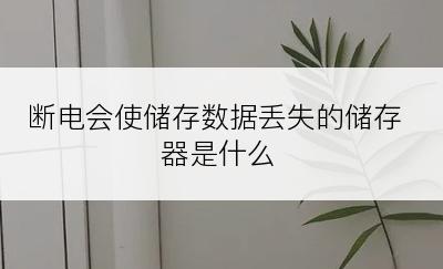 断电会使储存数据丢失的储存器是什么