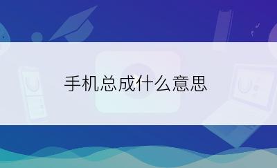 手机总成什么意思