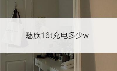 魅族16t充电多少w