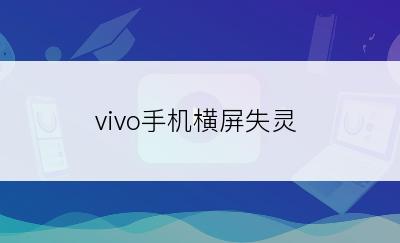 vivo手机横屏失灵