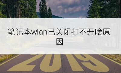 笔记本wlan已关闭打不开啥原因