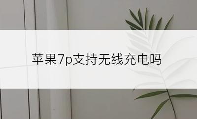 苹果7p支持无线充电吗