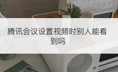 腾讯会议设置视频时别人能看到吗