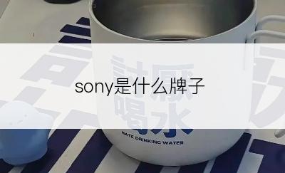 sony是什么牌子