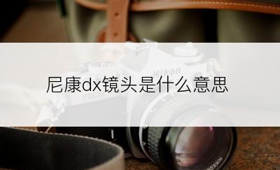 尼康dx镜头是什么意思