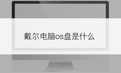 戴尔电脑os盘是什么