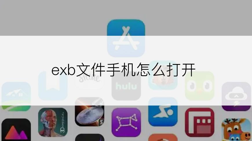 exb文件手机怎么打开