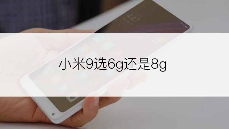 小米9选6g还是8g