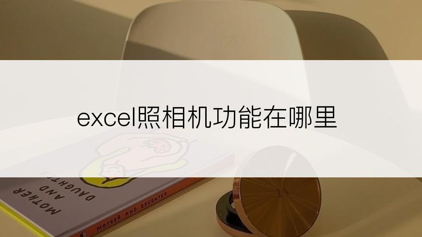 excel照相机功能在哪里