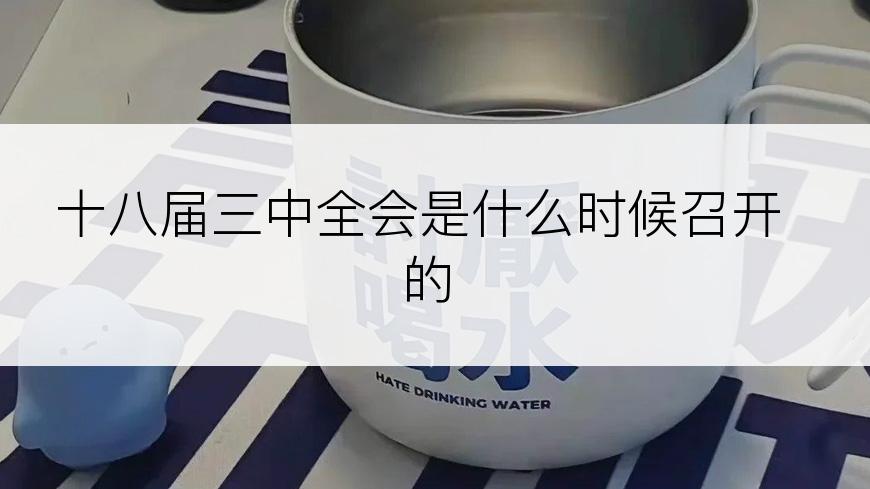 十八届三中全会是什么时候召开的