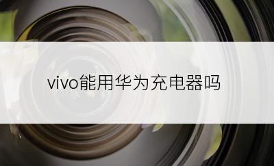 vivo能用华为充电器吗