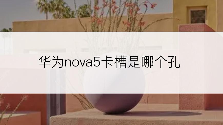 华为nova5卡槽是哪个孔