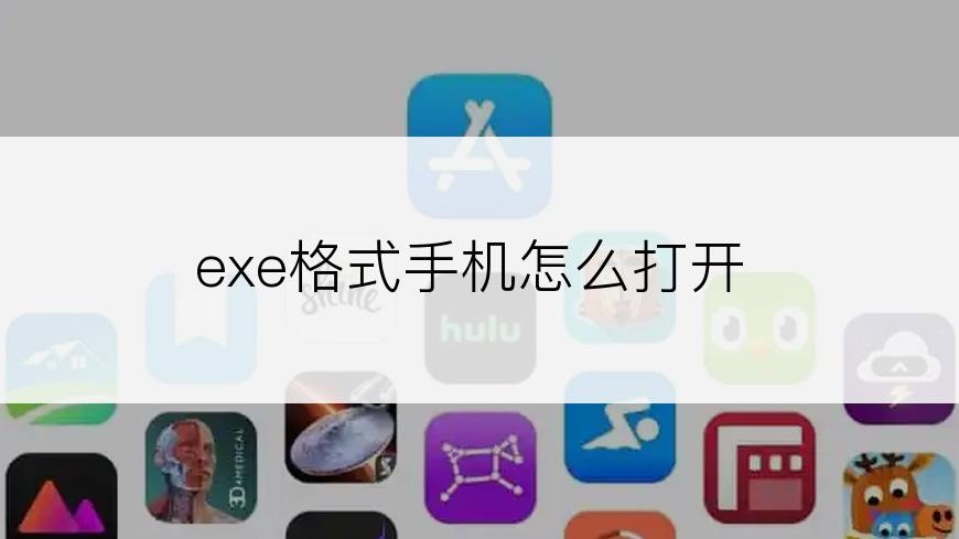 exe格式手机怎么打开