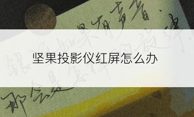 坚果投影仪红屏怎么办